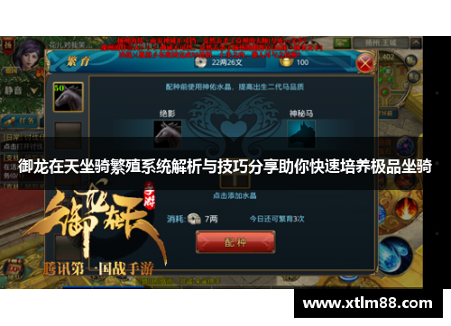 御龙在天坐骑繁殖系统解析与技巧分享助你快速培养极品坐骑